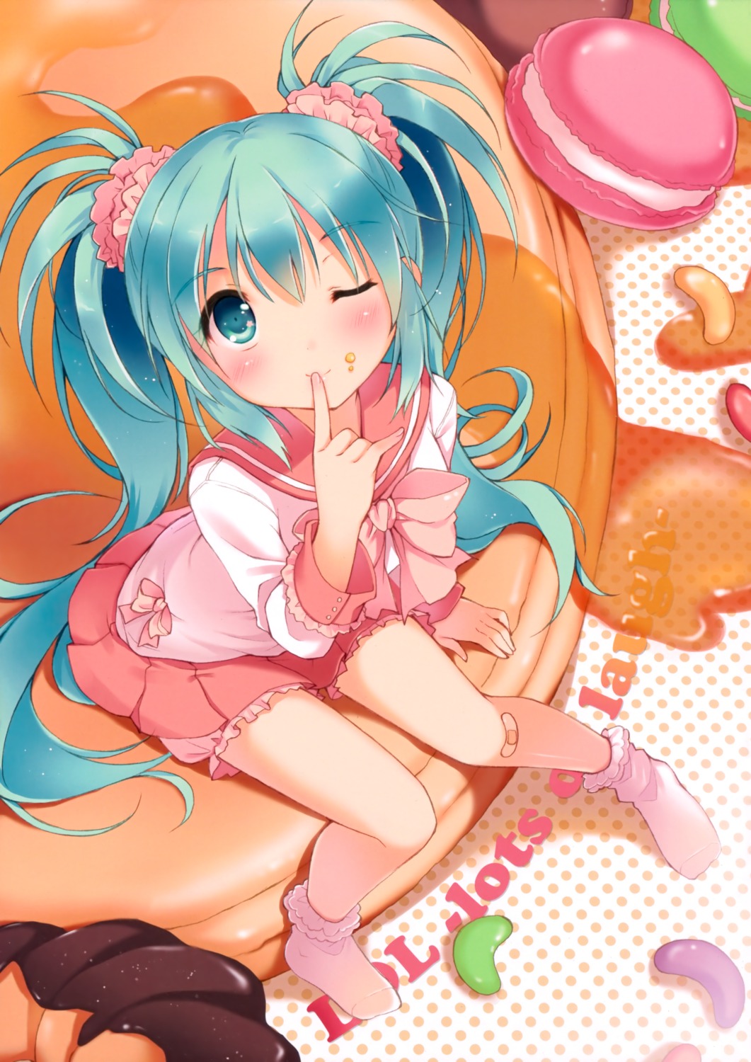 hatsune_miku, lots_of_laugh_(vocaloid), pan, pan_no_mimi, seifuku, vocaloid