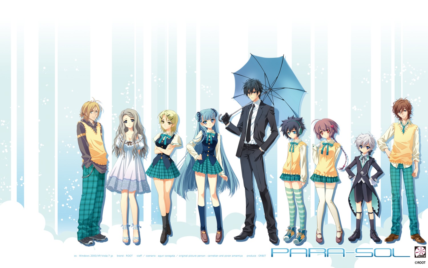 carnelian, cleavage, dress, fujita_kojirou, fujita_nodoka, headphones, para-sol, root