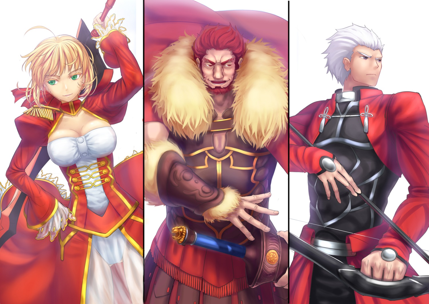 archer, fate/extra, fate/stay_night, fate/zero, iskandar_(fate), nero_claudius_(fate), pantsu, see_through