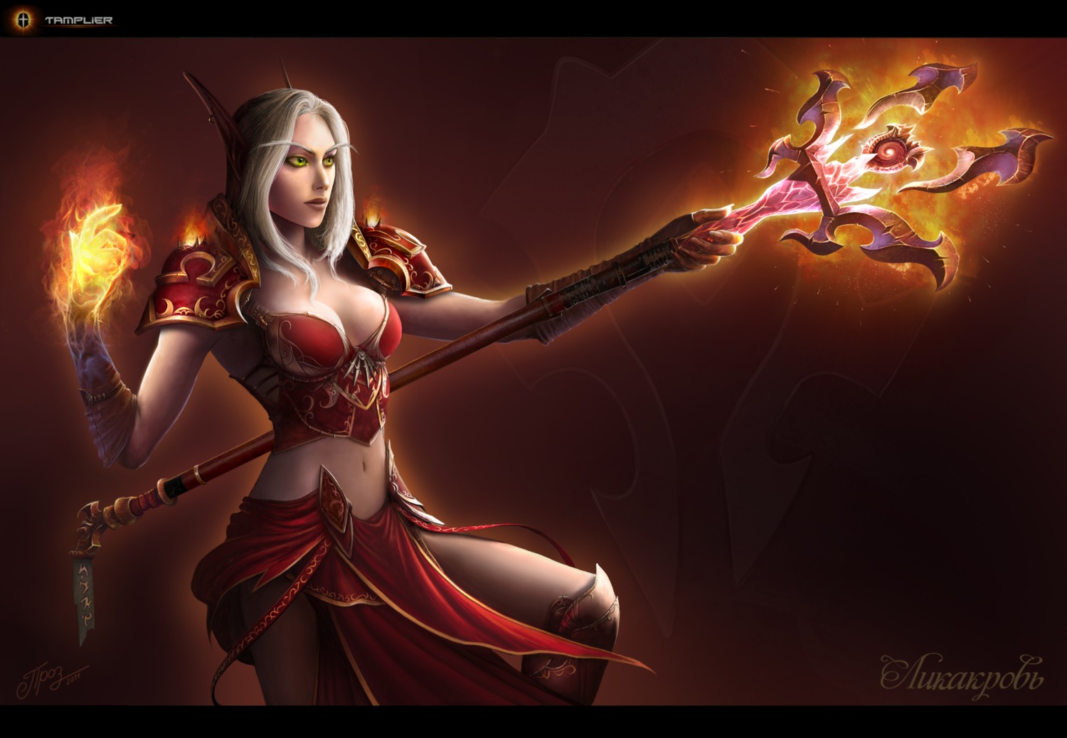 cleavage, dmitriy_prozorov, elf, pointy_ears, world_of_warcraft
