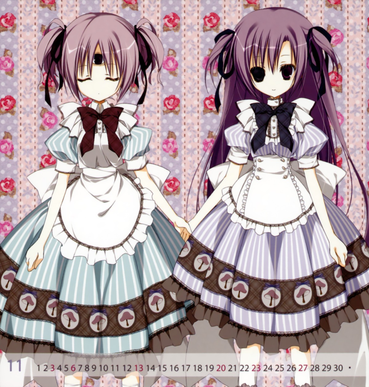 13, amene, calendar, dress, inugami_kira, mitsuki_(13), necotoxin