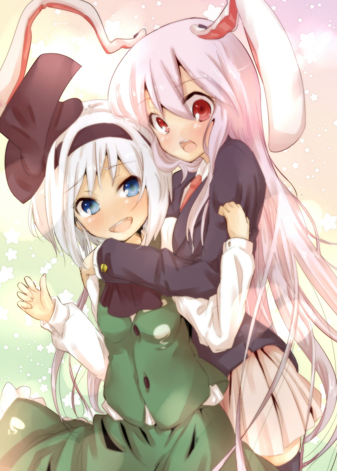animal_ears, bunny_ears, katanako_daisuki, konpaku_youmu, reisen_udongein_inaba, touhou