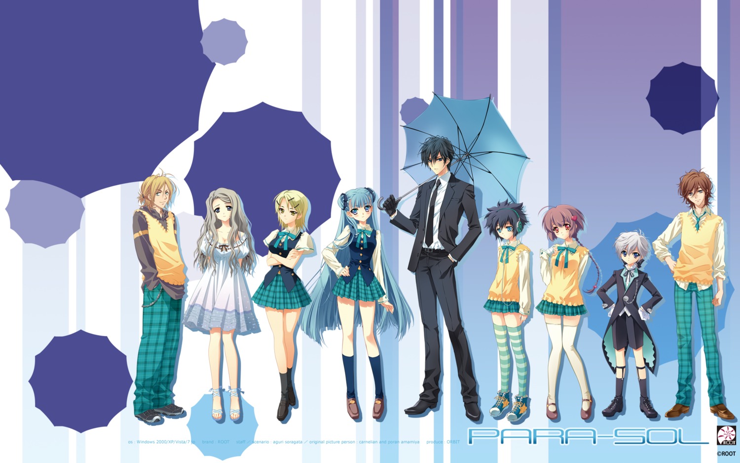 carnelian, cleavage, dress, fujita_kojirou, fujita_nodoka, headphones, para-sol, root