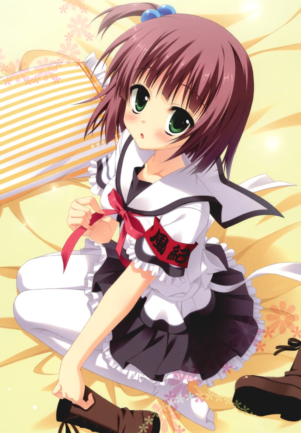 hashimoto_yuuki, hontani_kanae, koiiro_soramoyou, pantyhose, seifuku