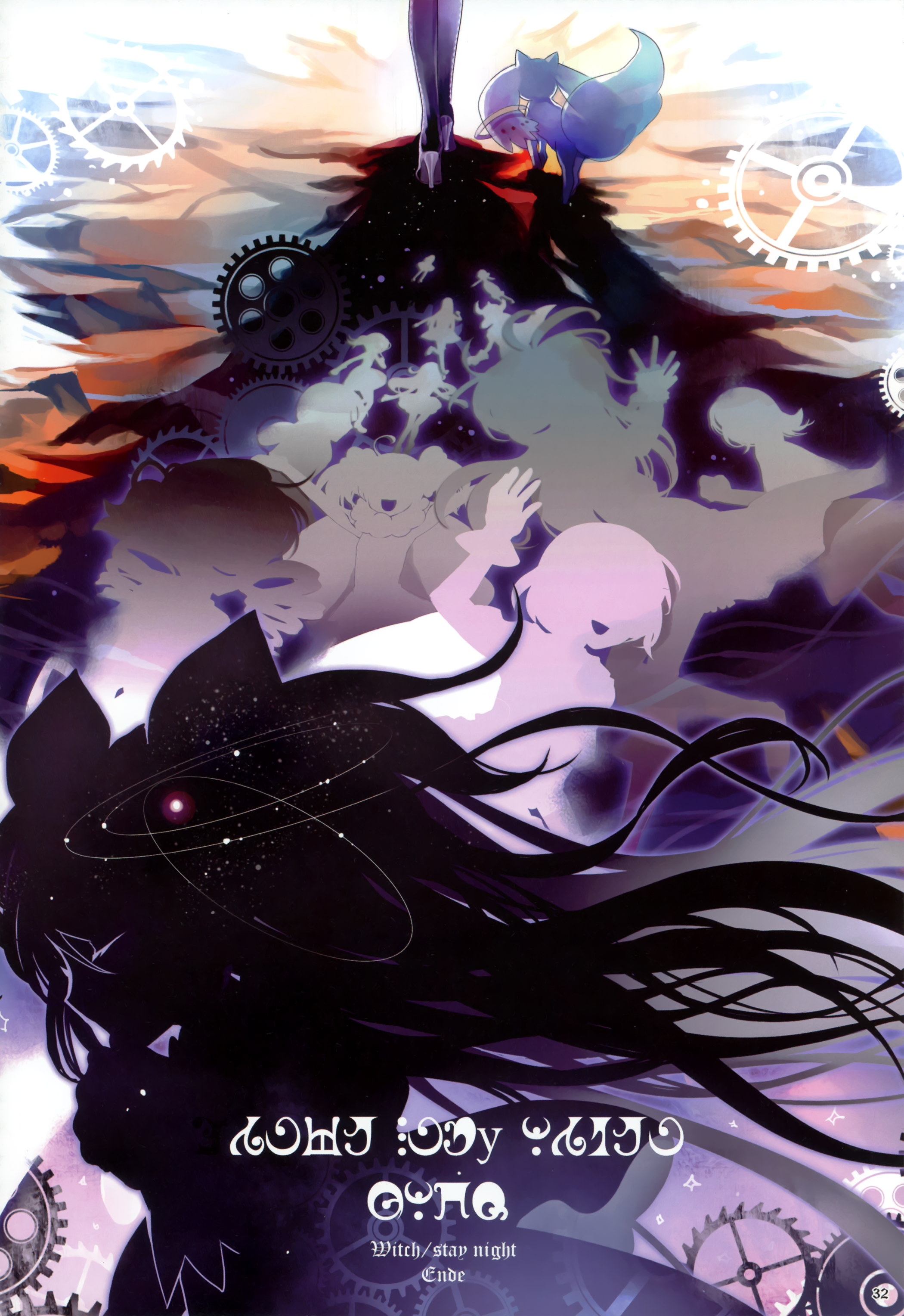 heels, kaname_madoka, kyubey, mahou_shoujo_madoka_magica, miki_sayaka, moe_shoujo_ryouiki, sakura_kyouko, silhouette