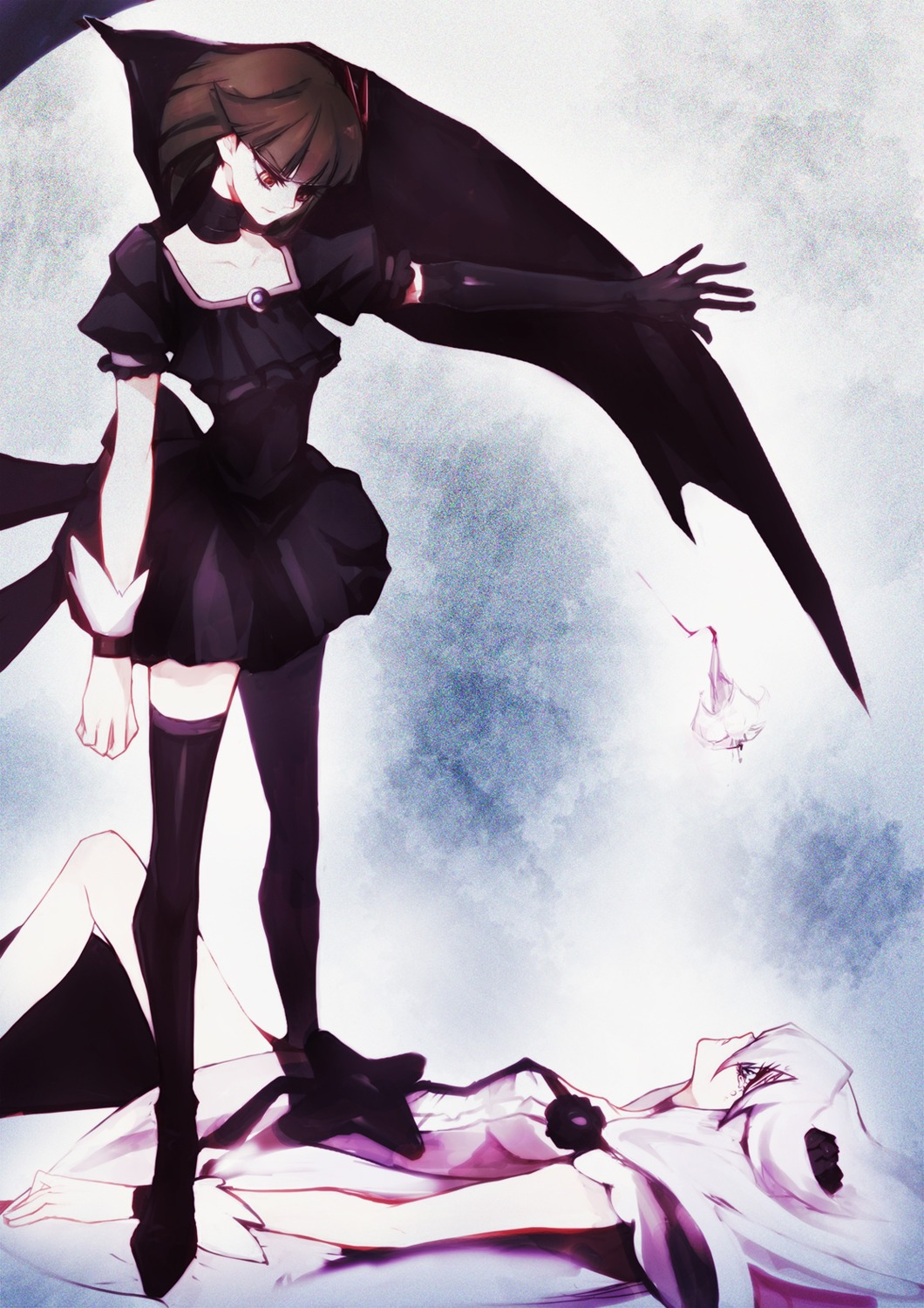dark_precure, heartcatch_precure!, precure, thighhighs, tima, tsukikage_yuri, wings