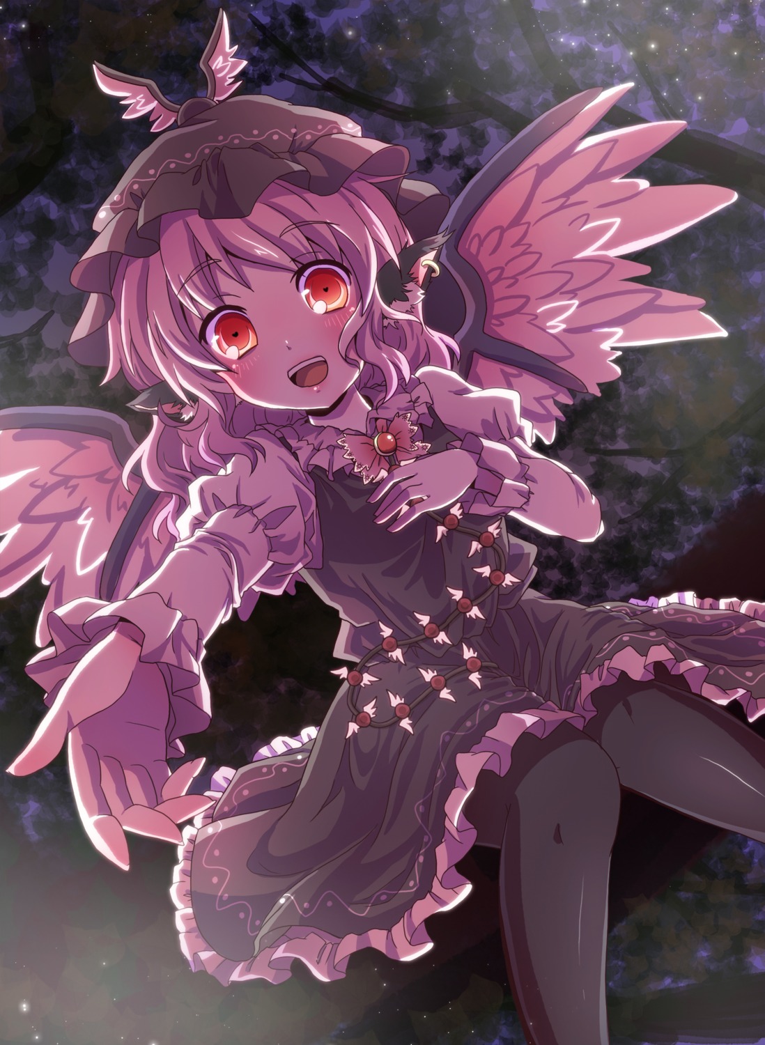 animal_ears, kuromame_(8gou), mystia_lorelei, pantyhose, touhou, wings