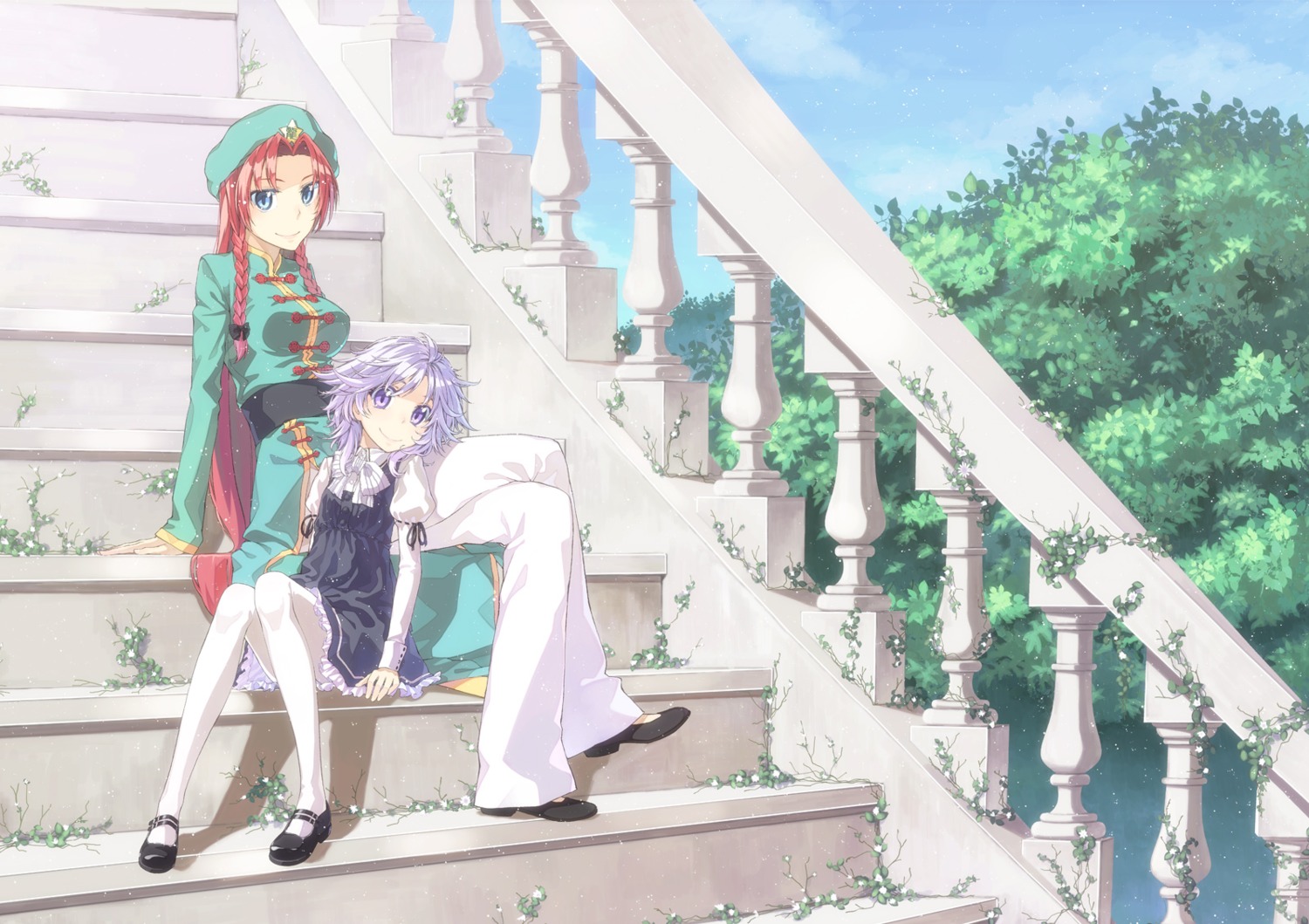 hakui_ami, hong_meiling, izayoi_sakuya, touhou