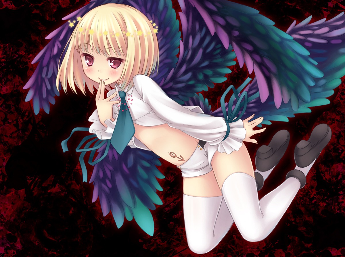 beatmania, beatmania_iidx, bemani, rche, ryo_(botsugo), thighhighs, wings