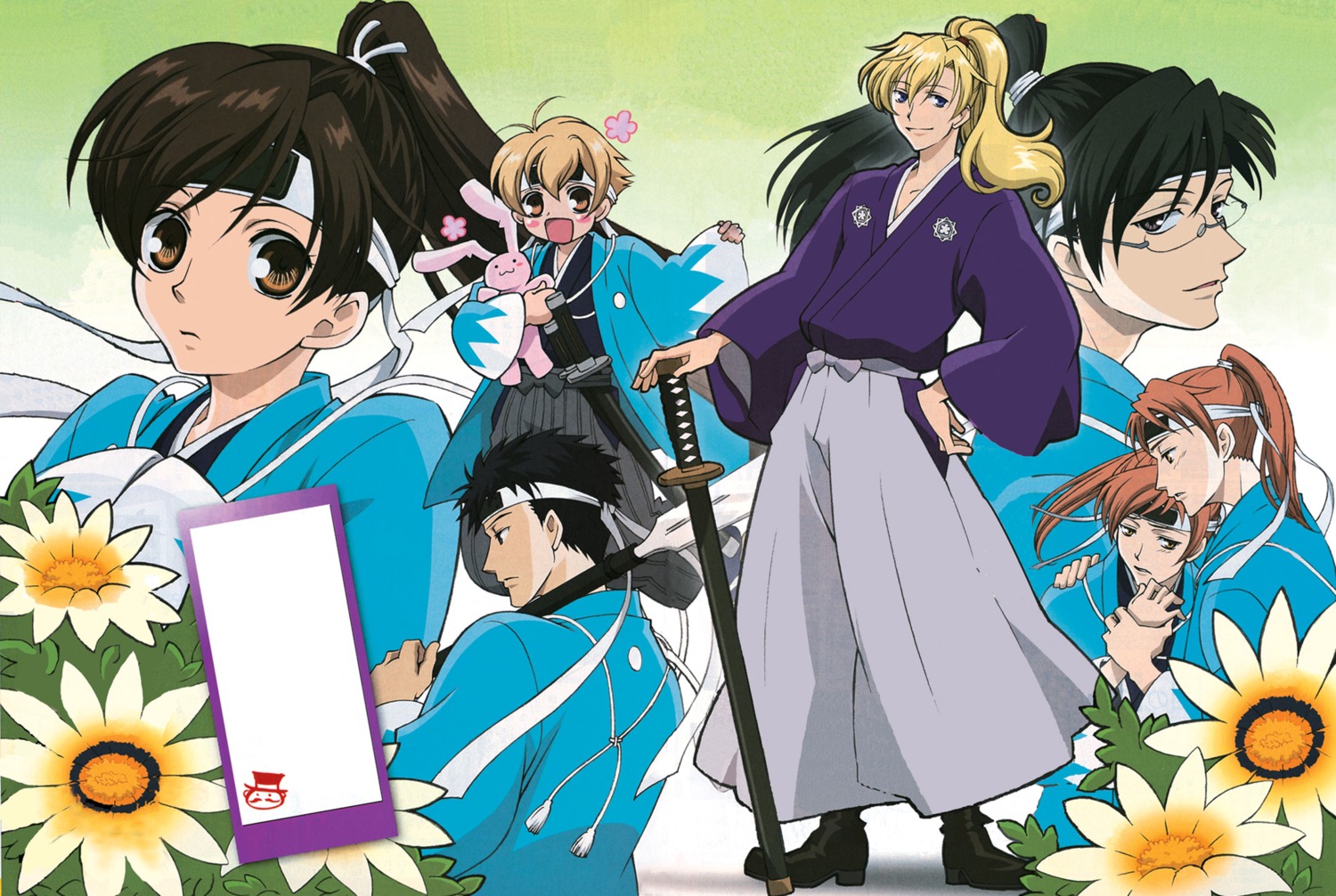 fujioka_haruhi, haninozuka_mitsukuni, hitachiin_hikaru, hitachiin_kaoru, morinozuka_takashi, ootori_kyouya, ouran_high_school_host_club, reverse_trap