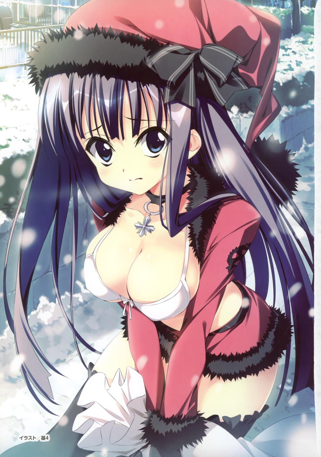 bikini_top, christmas, cleavage, motoyon, swimsuits