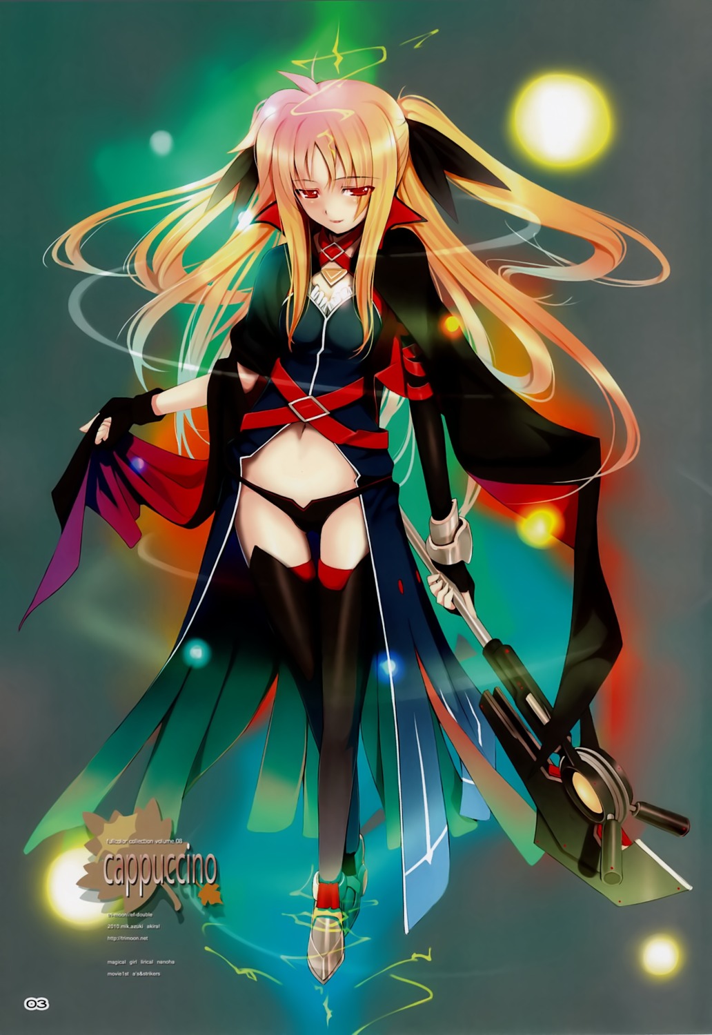 16-bit_color, fate_testarossa, mahou_shoujo_lyrical_nanoha, mahou_shoujo_lyrical_nanoha_strikers, mikazuki_akira, thighhighs, tri-moon!