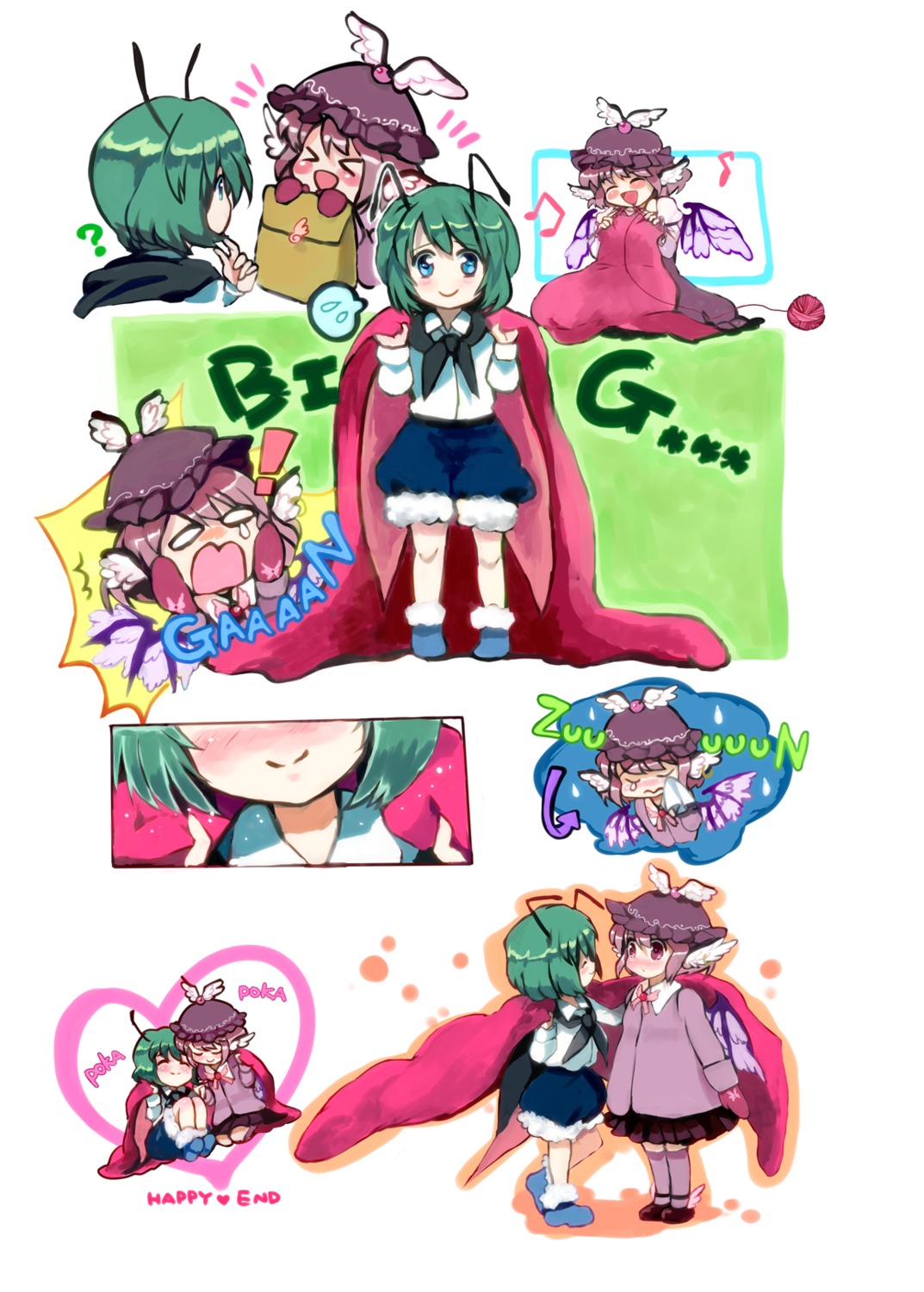 mystia_lorelei, poko_(mammypoko), touhou, wriggle_nightbug