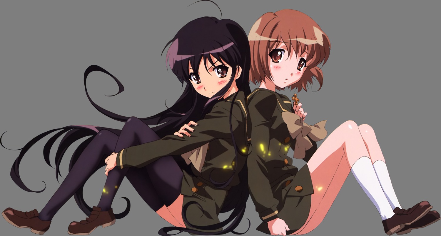 seifuku, shakugan_no_shana, shana, thighhighs, transparent_png, yoshida_kazumi
