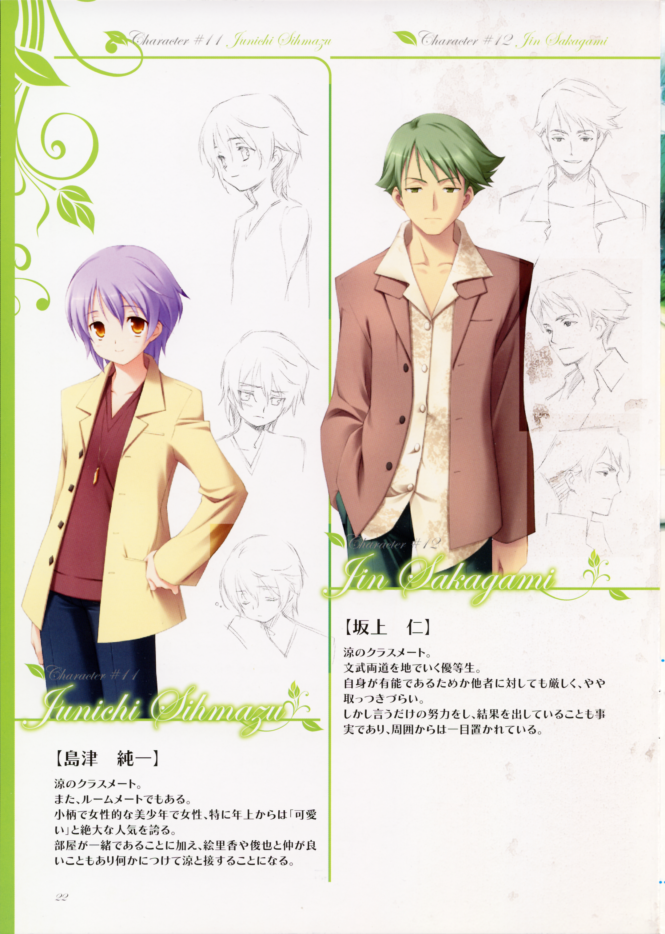 garden, gayarou, male, profile_page, sakagami_jin, shimazu_junichi, sketch