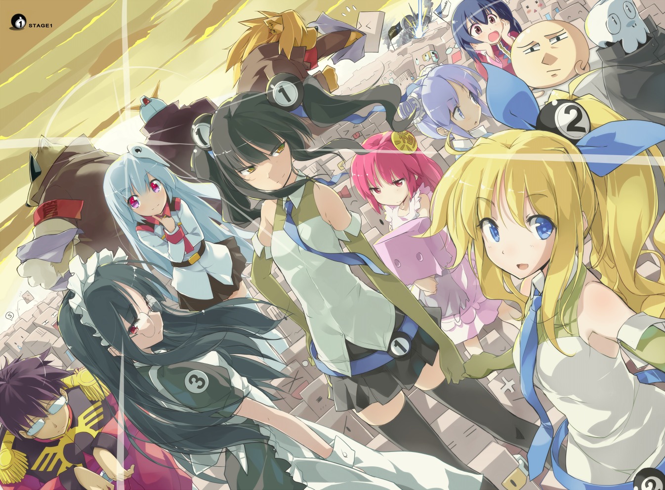 maid, megane, s1, thighhighs, zero_saber