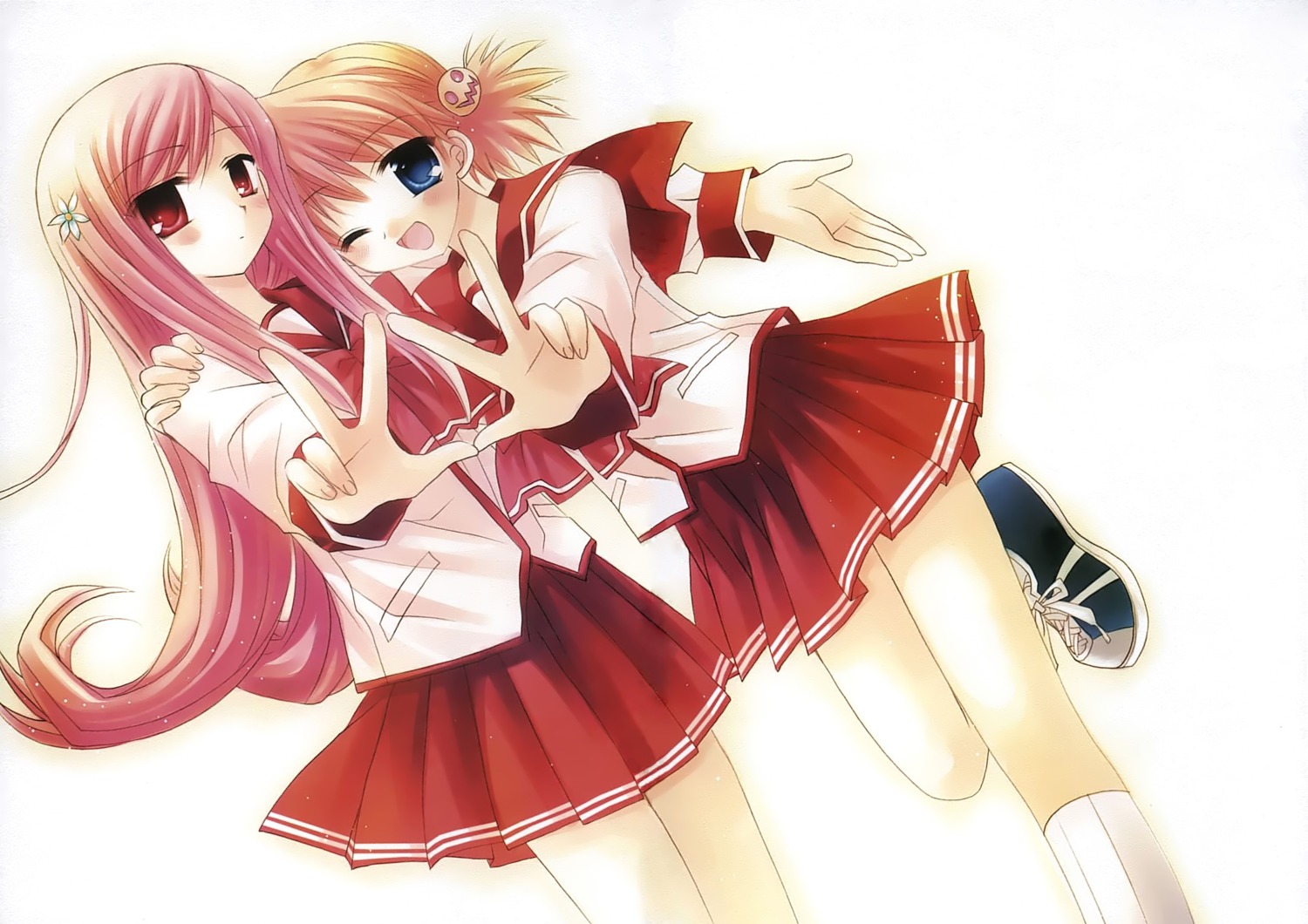 lucy_maria_misora, sakurazawa_izumi, sasamori_karin, seifuku, to_heart_(series), to_heart_2