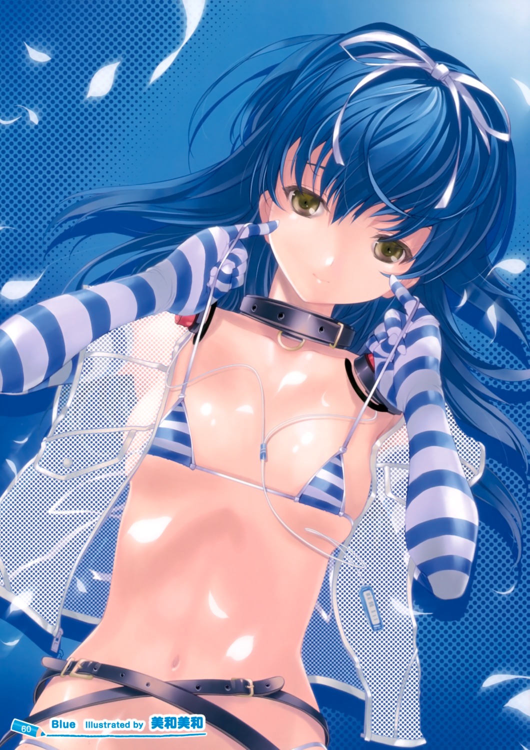 bikini, headphones, miwa_yoshikazu, swimsuits