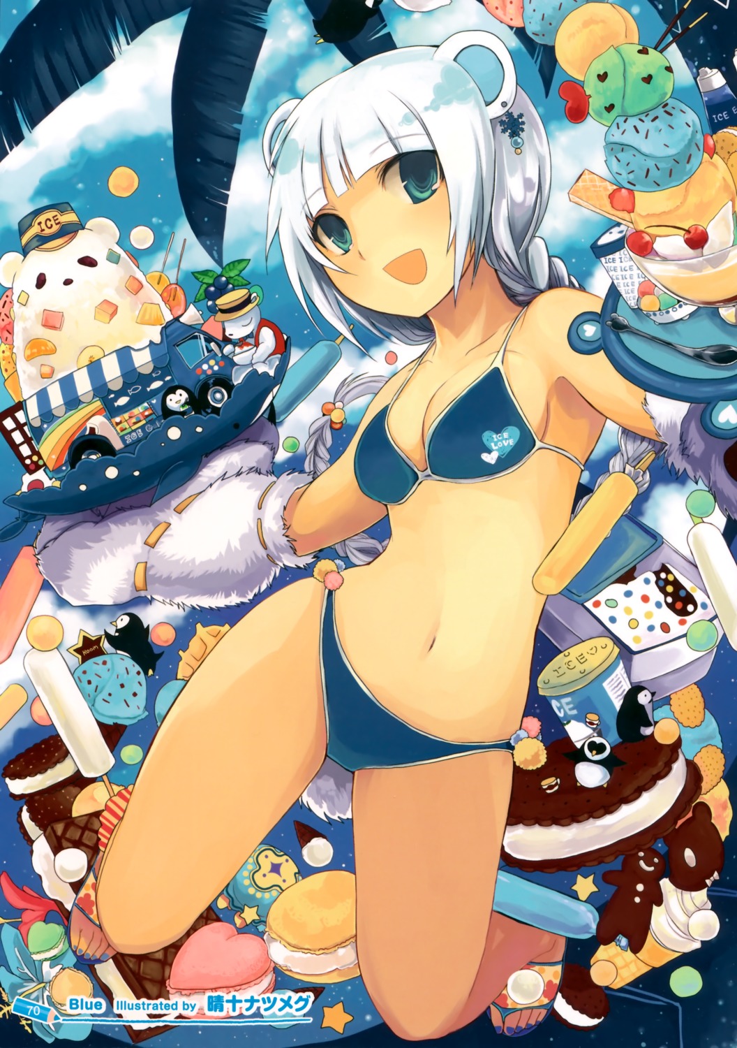animal_ears, bikini, cleavage, seiju_natsumegu, swimsuits