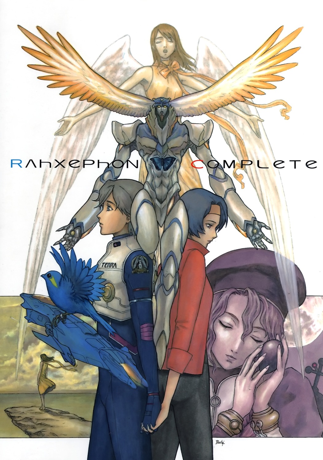 kamina_ayato, kisaragi_quon, mishima_reika, rahxephon, shitow_haruka