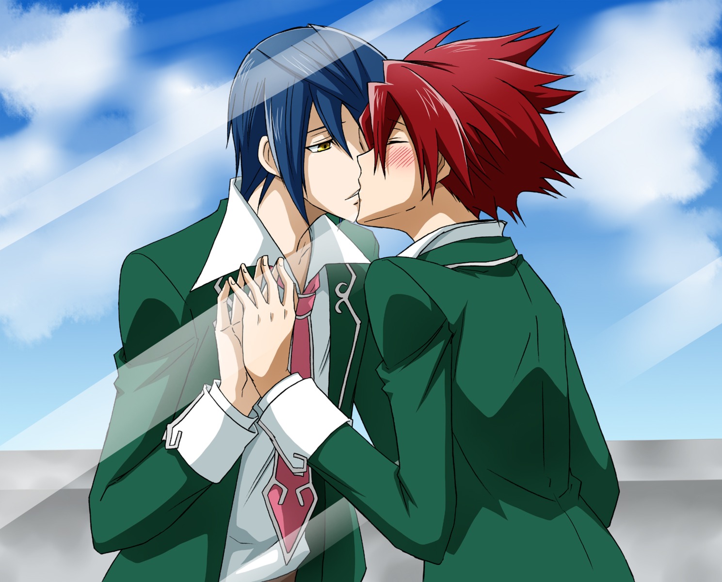 male, seifuku, shindou_sugata, star_driver, tsunashi_takuto, tsunoda_wei, yaoi