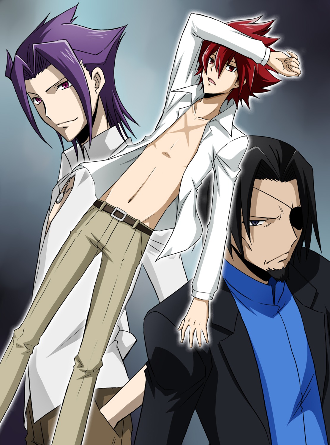 eyepatch, head, katashiro_ryousuke, male, open_shirt, star_driver, tsunashi_takuto, tsunoda_wei