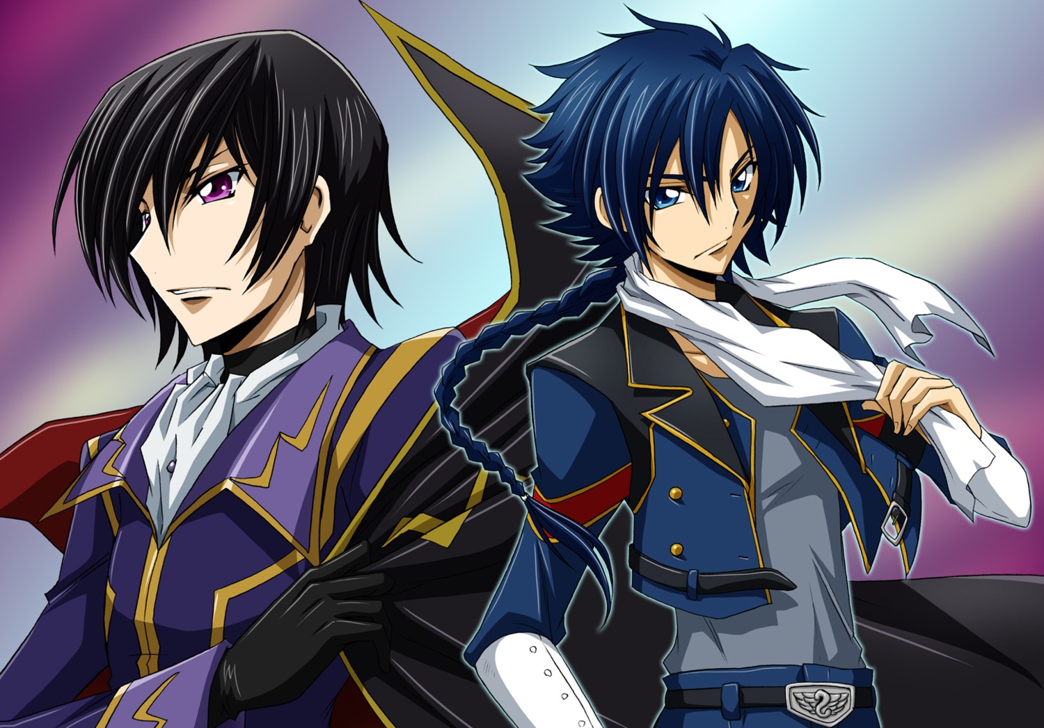akito_the_exiled, code_geass, hyuuga_akito, lelouch_lamperouge, male, tsunoda_wei, uniform