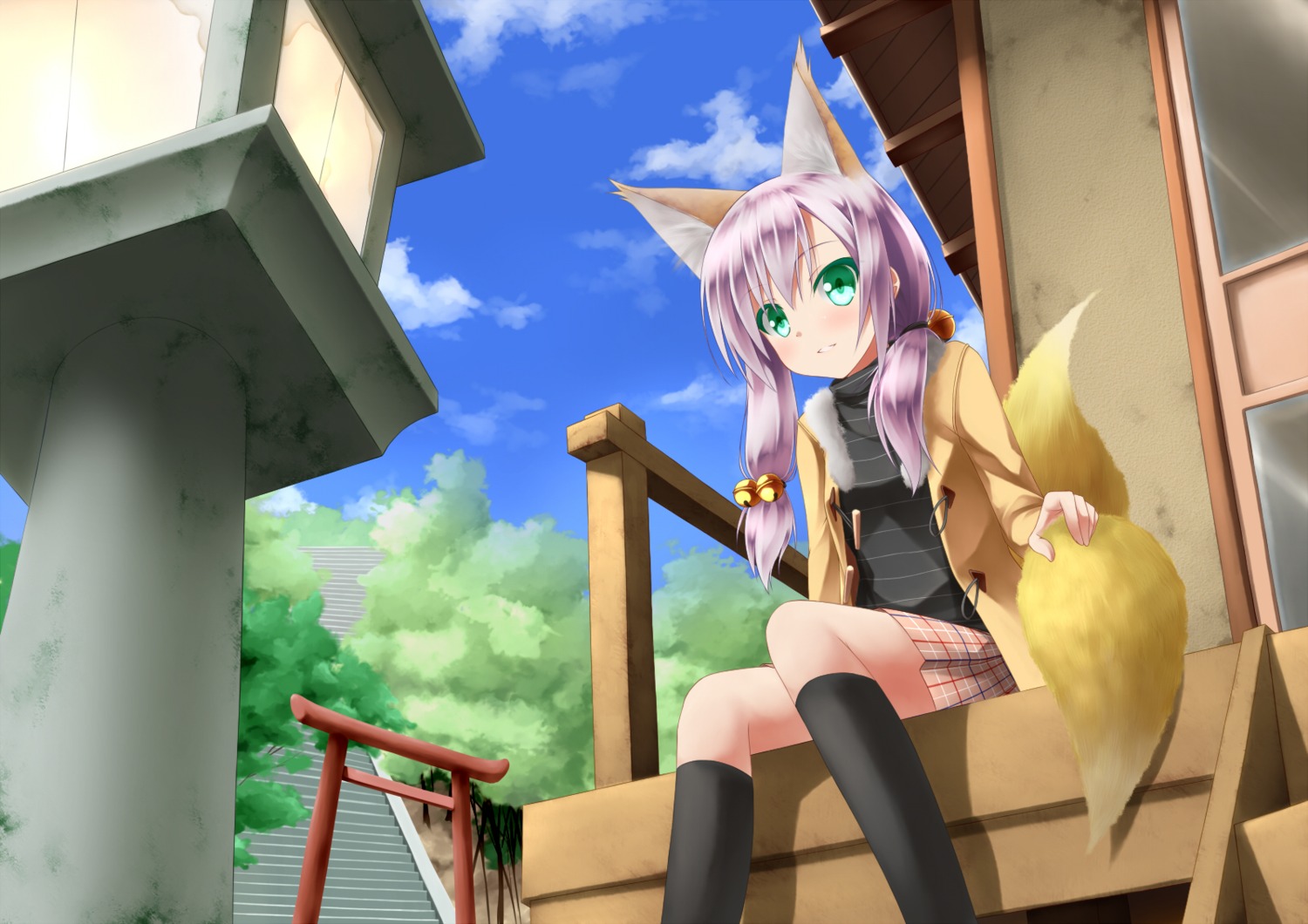 animal_ears, kitsune, sakura_yuuya, tail
