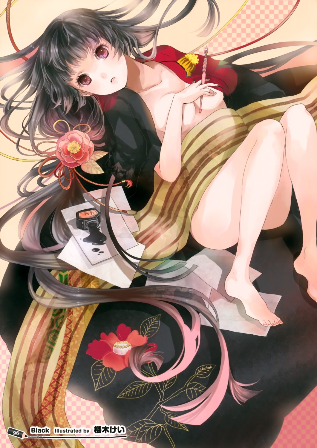 kimono, no_bra, sakuragi_kei