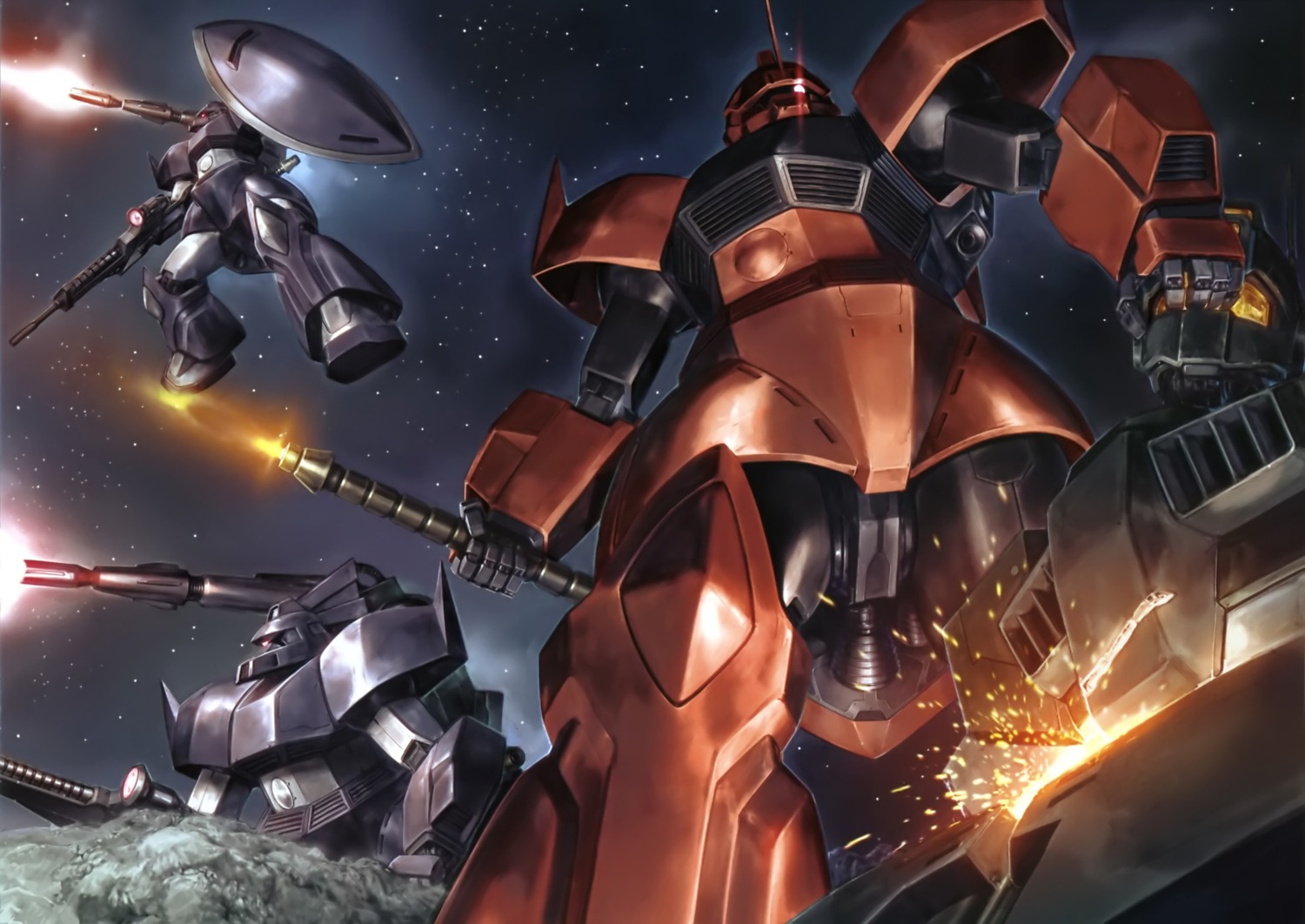 gelgoog, gundam, mecha