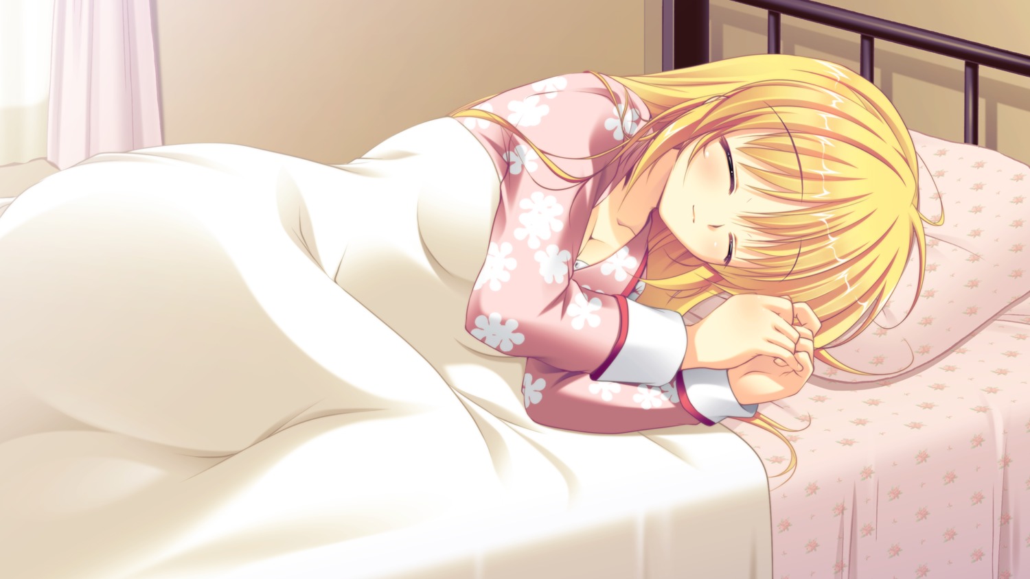 cleavage, ex-one, game_cg, manatsu_no_yoru_no_yuki_monogatari, mikeou, pajama