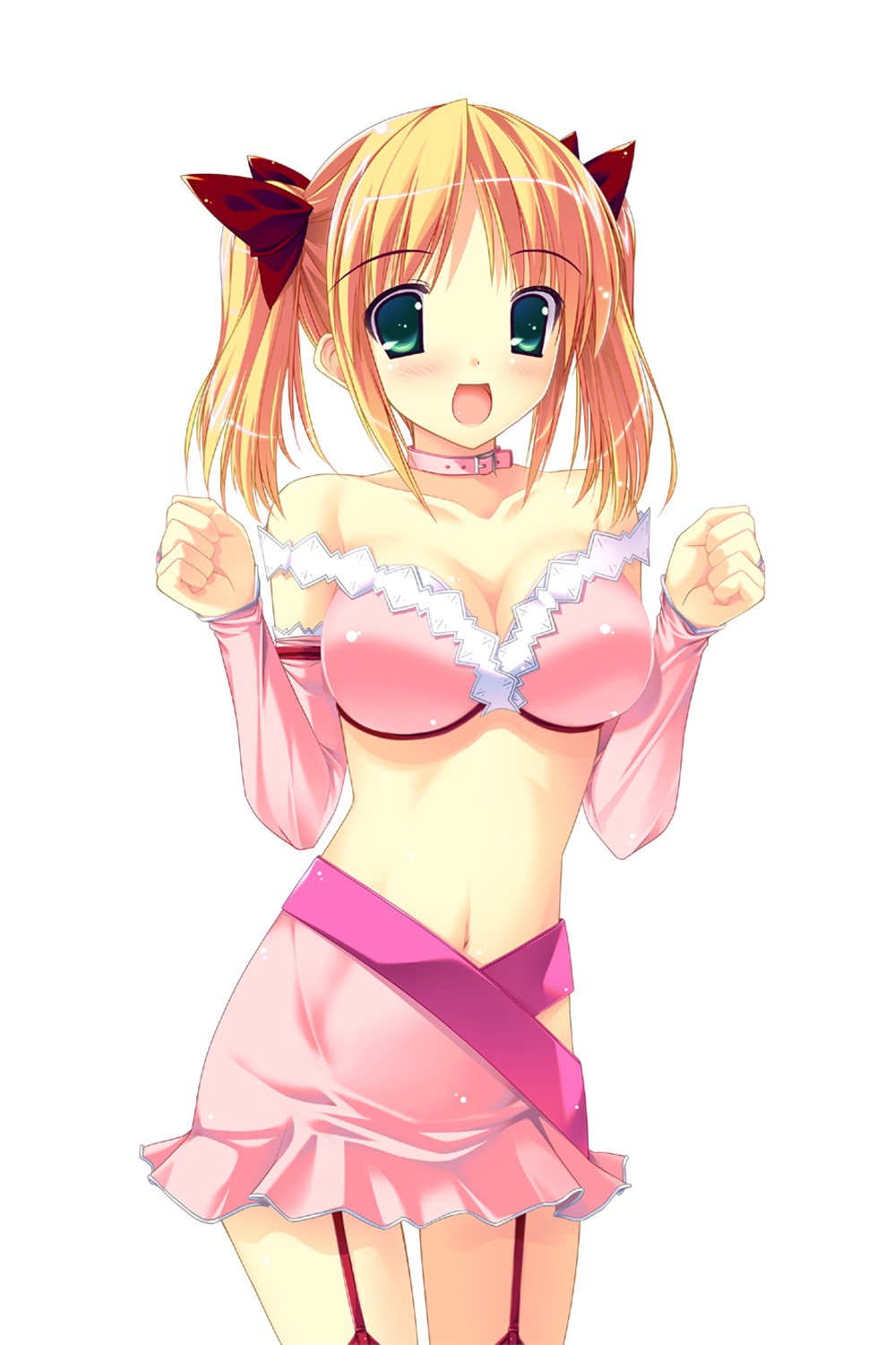 cleavage, idol_revolution, sakurai_momoka, stockings, thighhighs, yuki_usagi