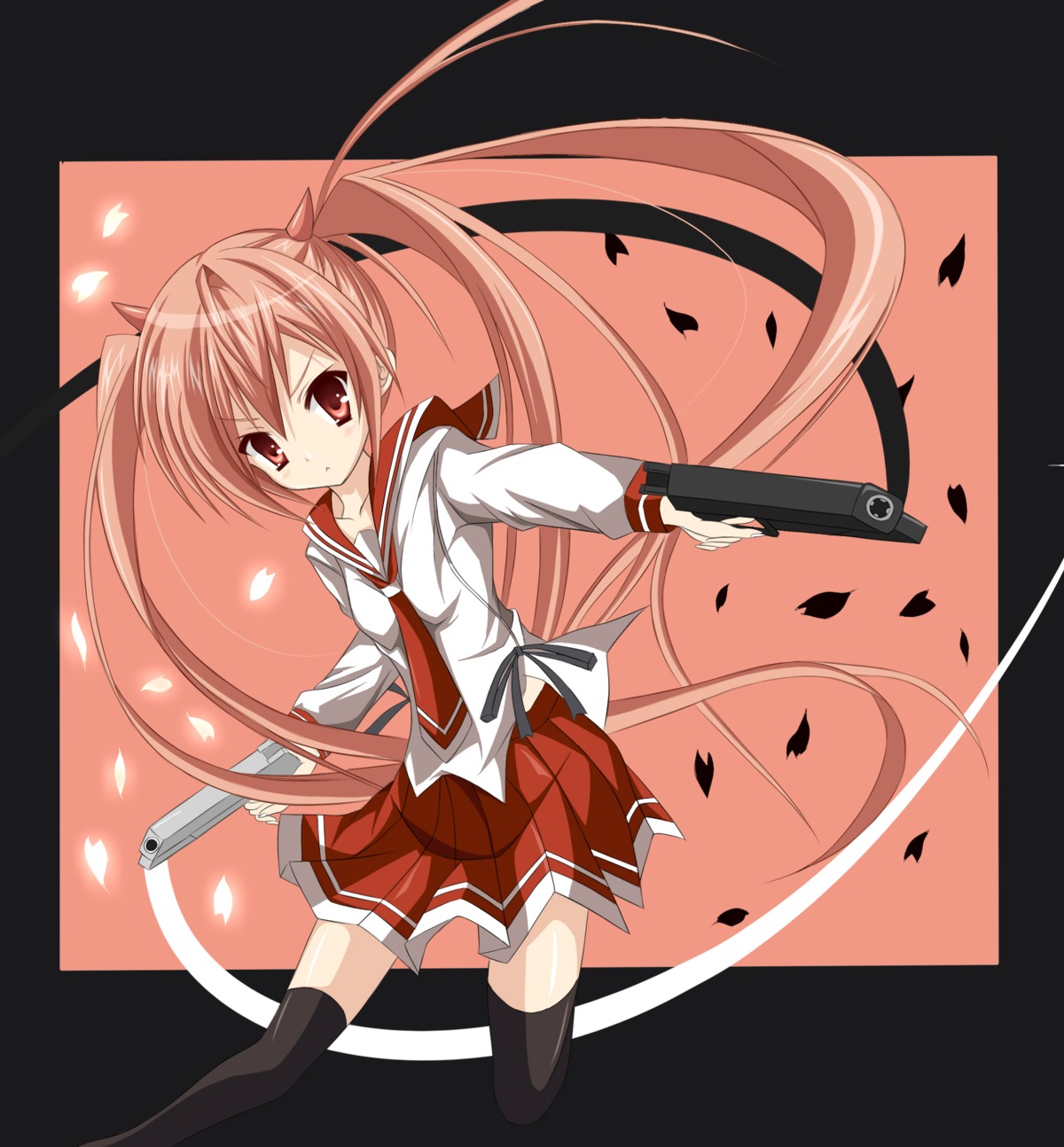hidan_no_aria, kanzaki_h._aria, pinkii_(kuma), seifuku, thighhighs