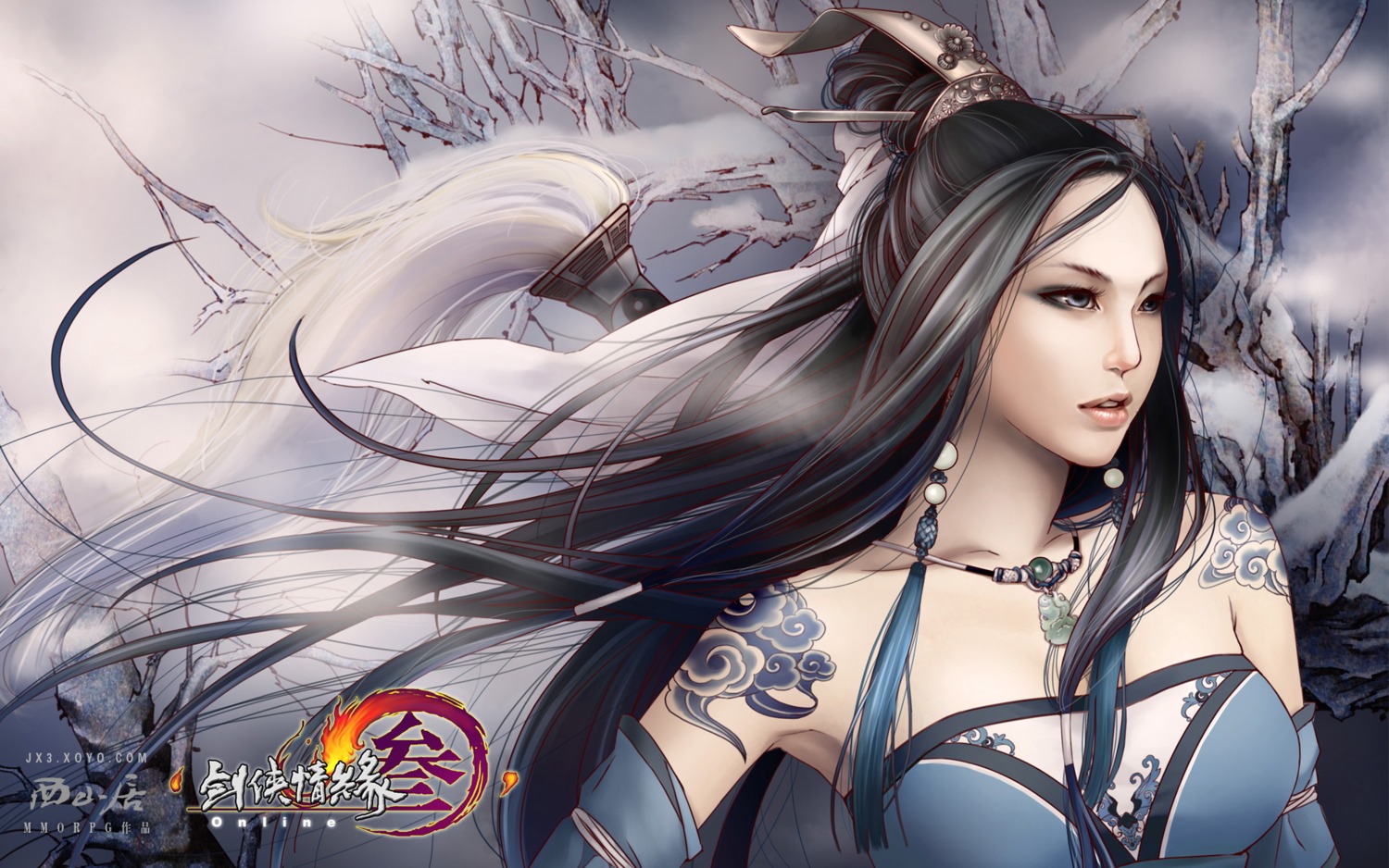 cleavage, wallpaper, zhang_xiaobai