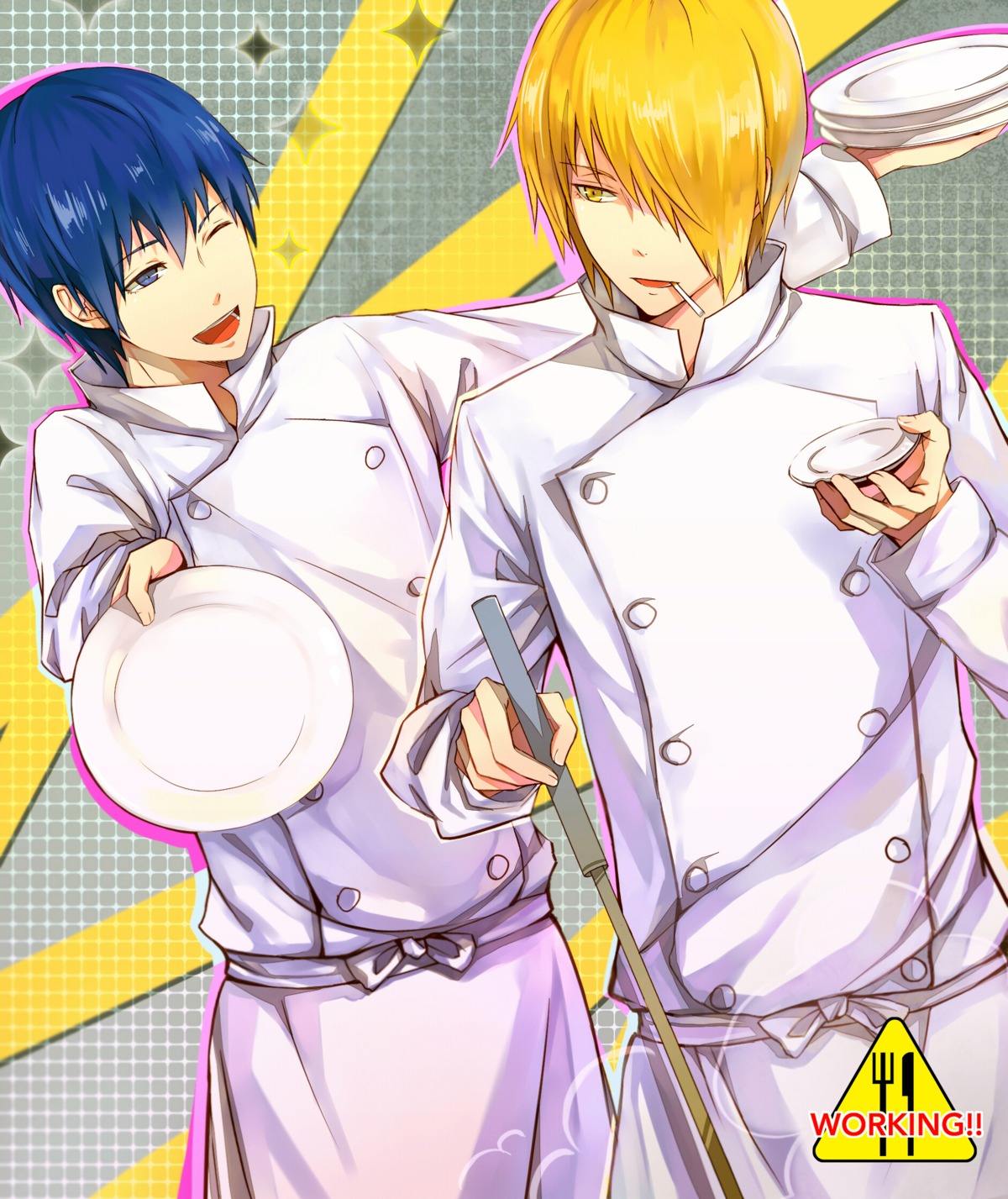 male, satou_jun, souma_hiroomi, working!!, zxs1103