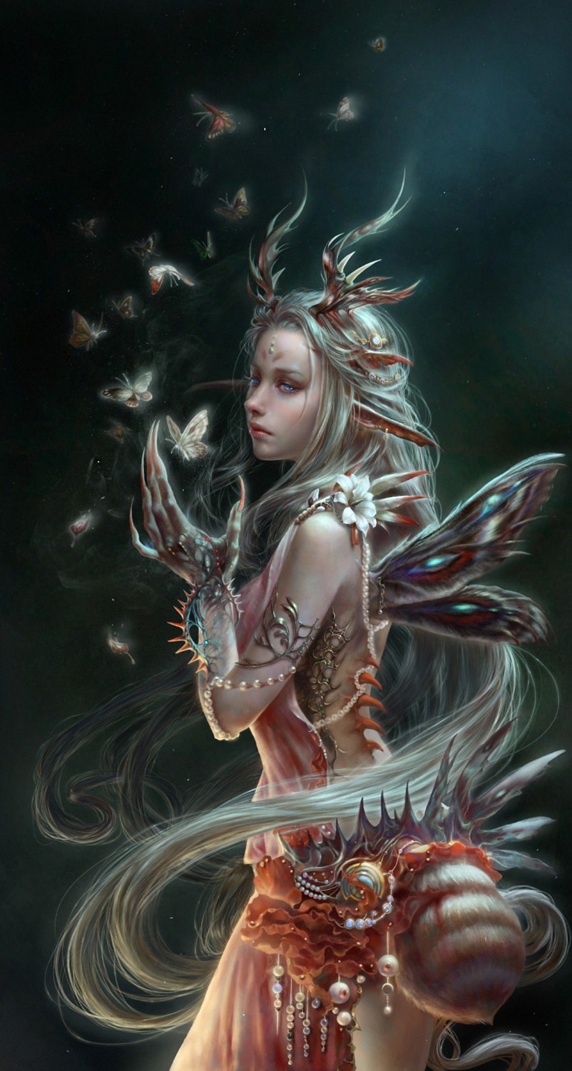 horns, monster_girl, tail, wings, yoru_(xueyinye)