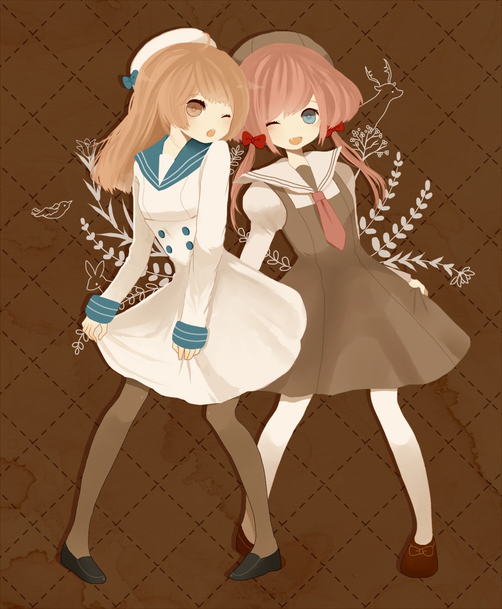 dress, pantyhose, ruchiru, seifuku