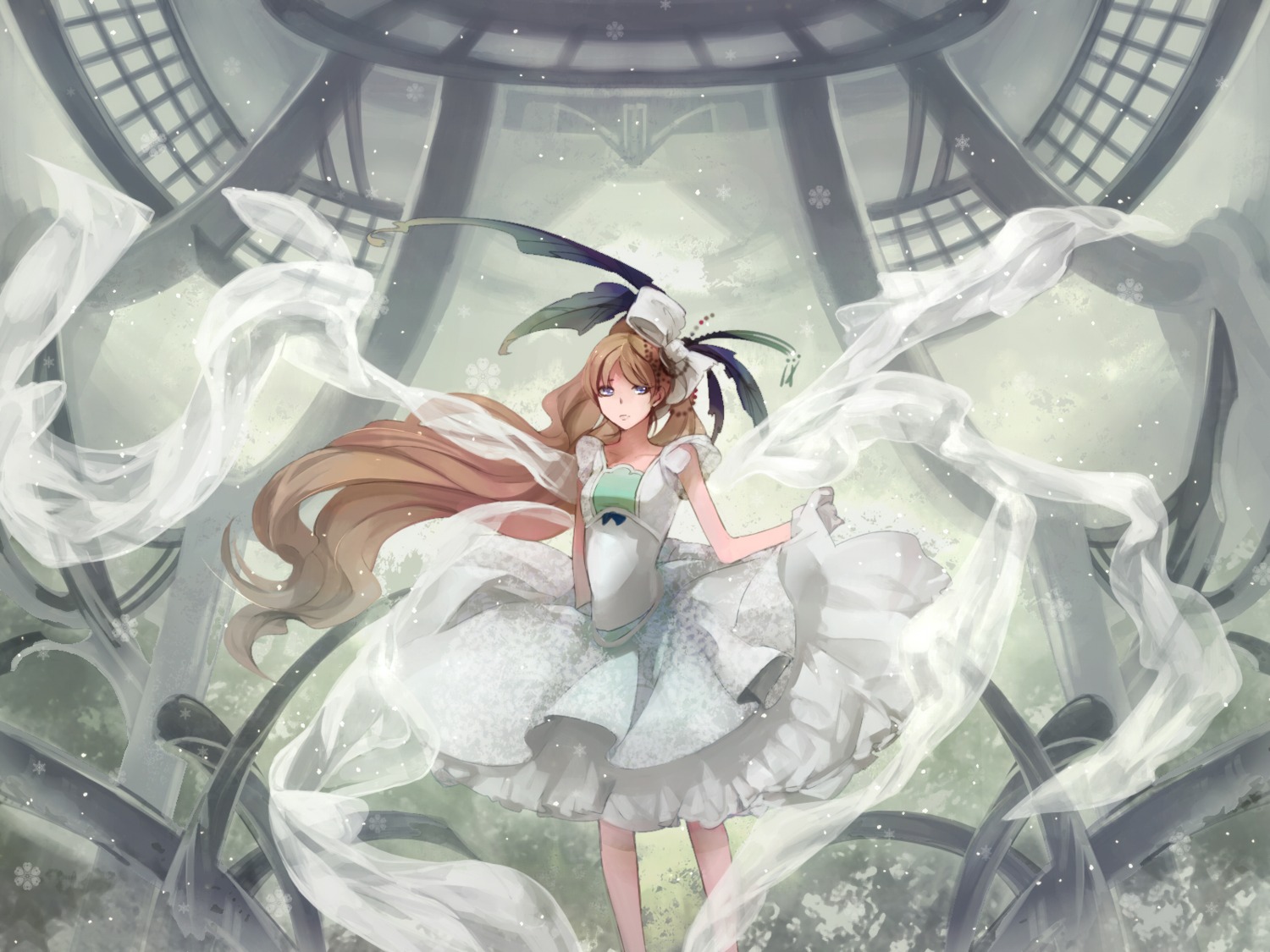 aoshiki, dress, wallpaper