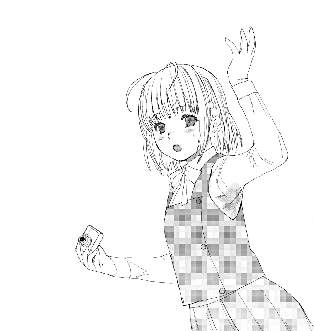 a1, aihara_haruka, hitomi_no_photograph, initial-g, monochrome