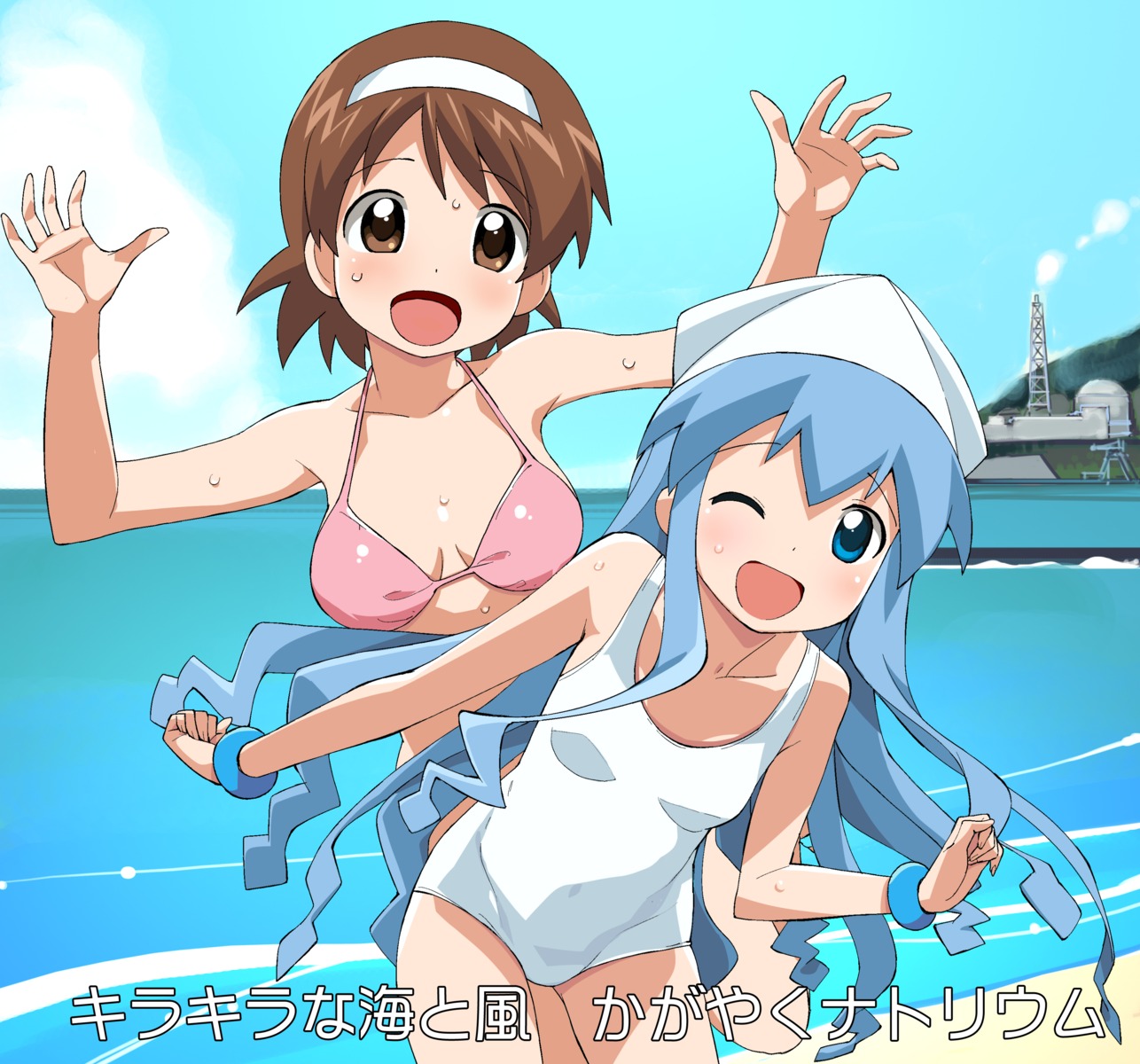 a1, bikini, ikamusume, initial-g, nagatsuki_sanae, shinryaku!_ikamusume, swimsuits
