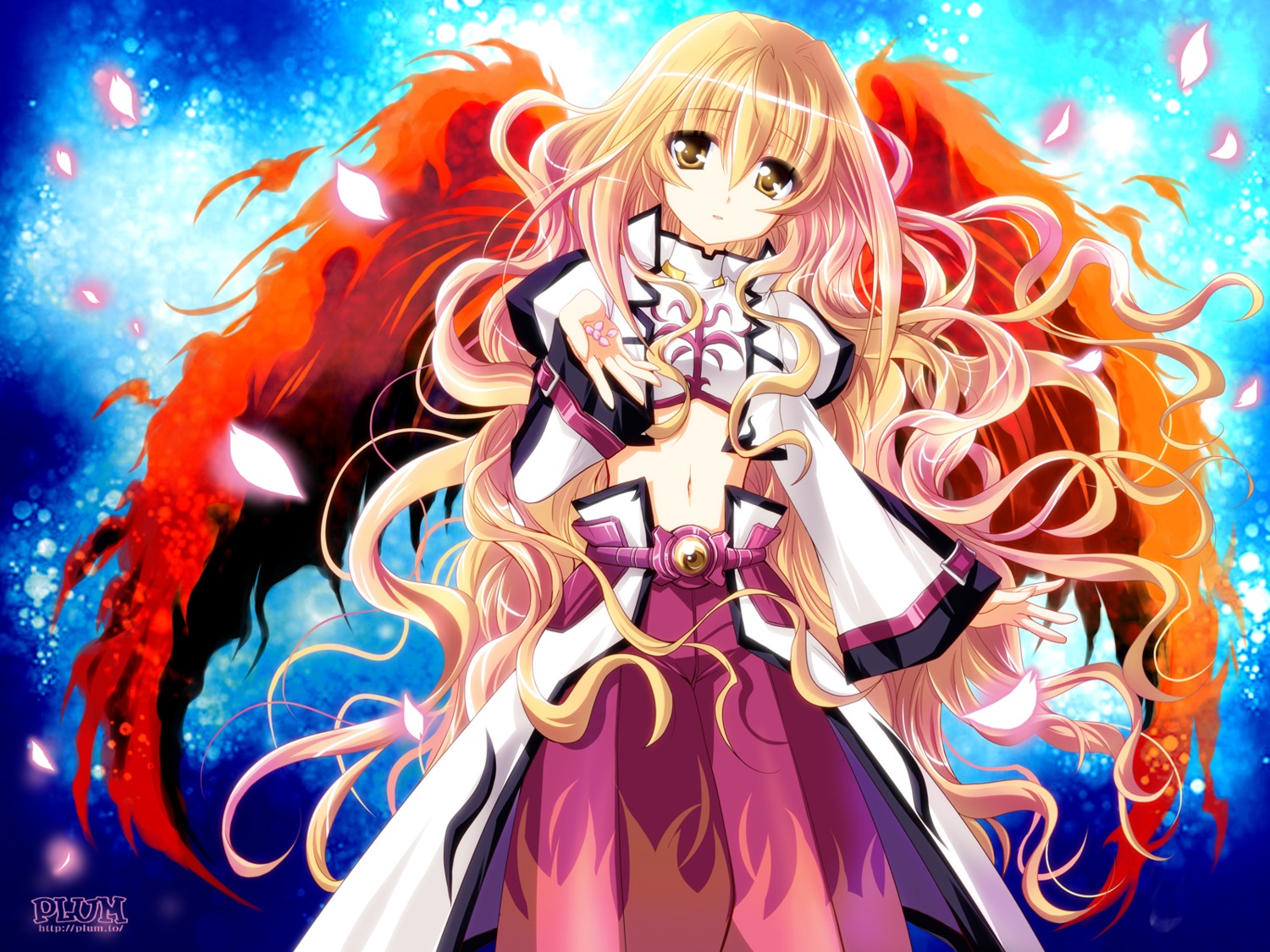 kanna, mahou_shoujo_lyrical_nanoha, mahou_shoujo_lyrical_nanoha_a's_the_gears_of_destiny, plum, wallpaper, wings, yuri_eberwein