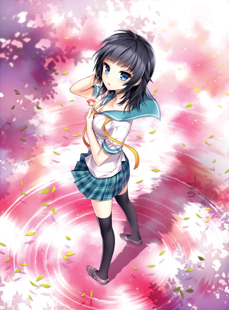 nardack, seifuku, shinonome_yuuko, shinonome_yuuko_wa_tanpen_shousetsu_wo_aishite_iru, thighhighs
