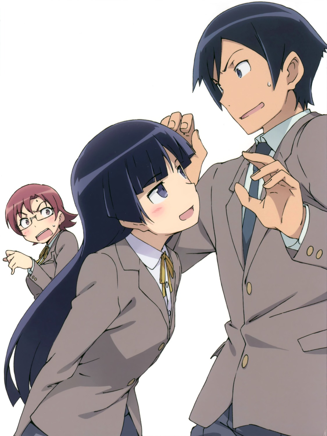 akagi_sena, disc_cover, gokou_ruri, kanzaki_hiro, kousaka_kyousuke, megane, ore_no_imouto_ga_konnani_kawaii_wake_ga_nai, seifuku
