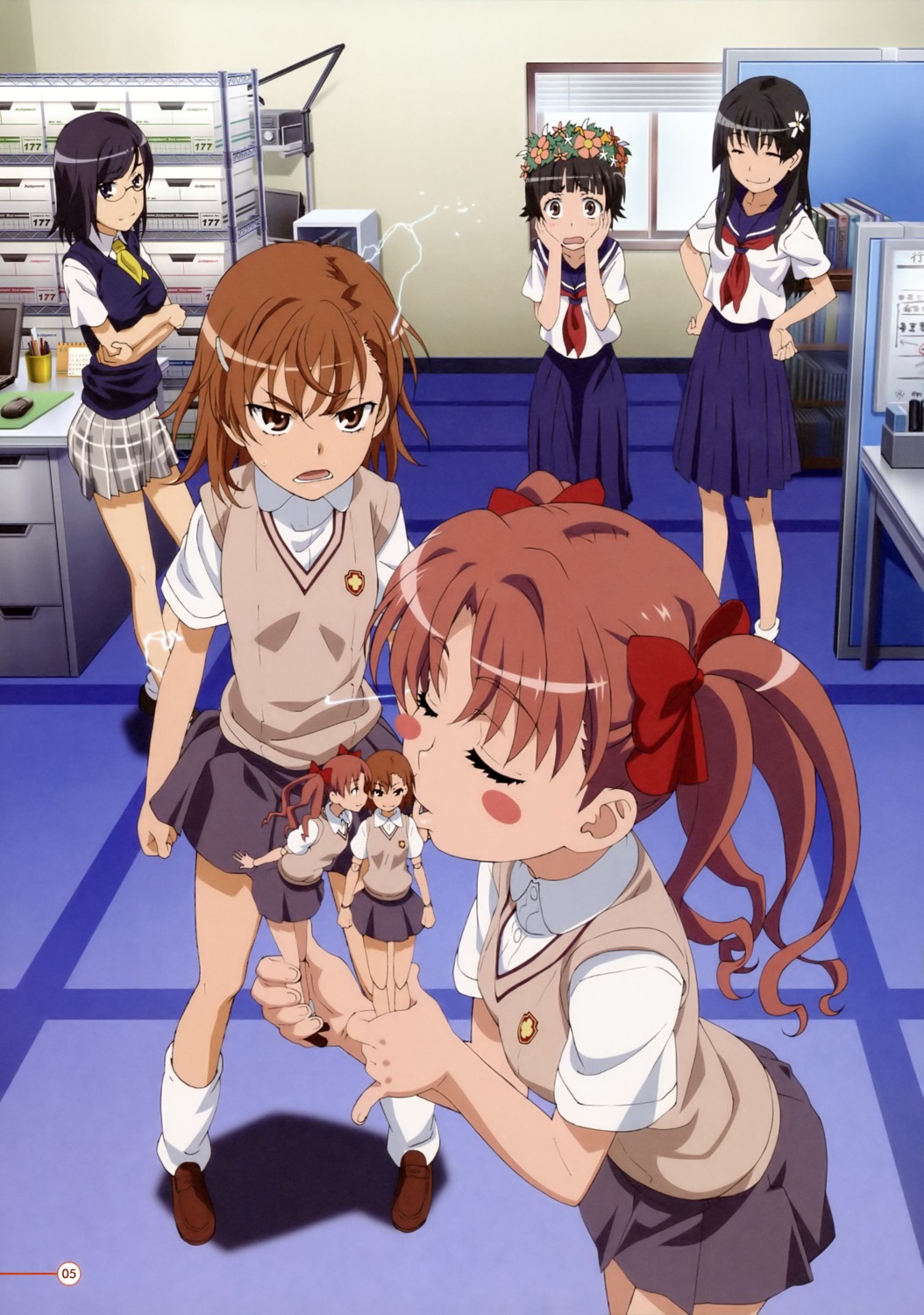 konori_mii, misaka_mikoto, saten_ruiko, seifuku, shirai_kuroko, toaru_kagaku_no_railgun, toaru_majutsu_no_index, uiharu_kazari