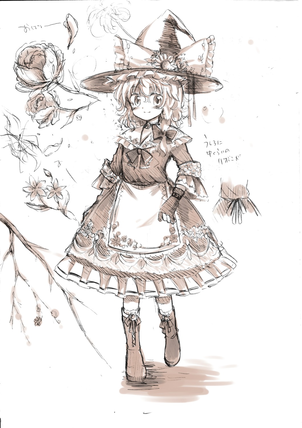 aidumi, kirisame_marisa, monochrome, touhou