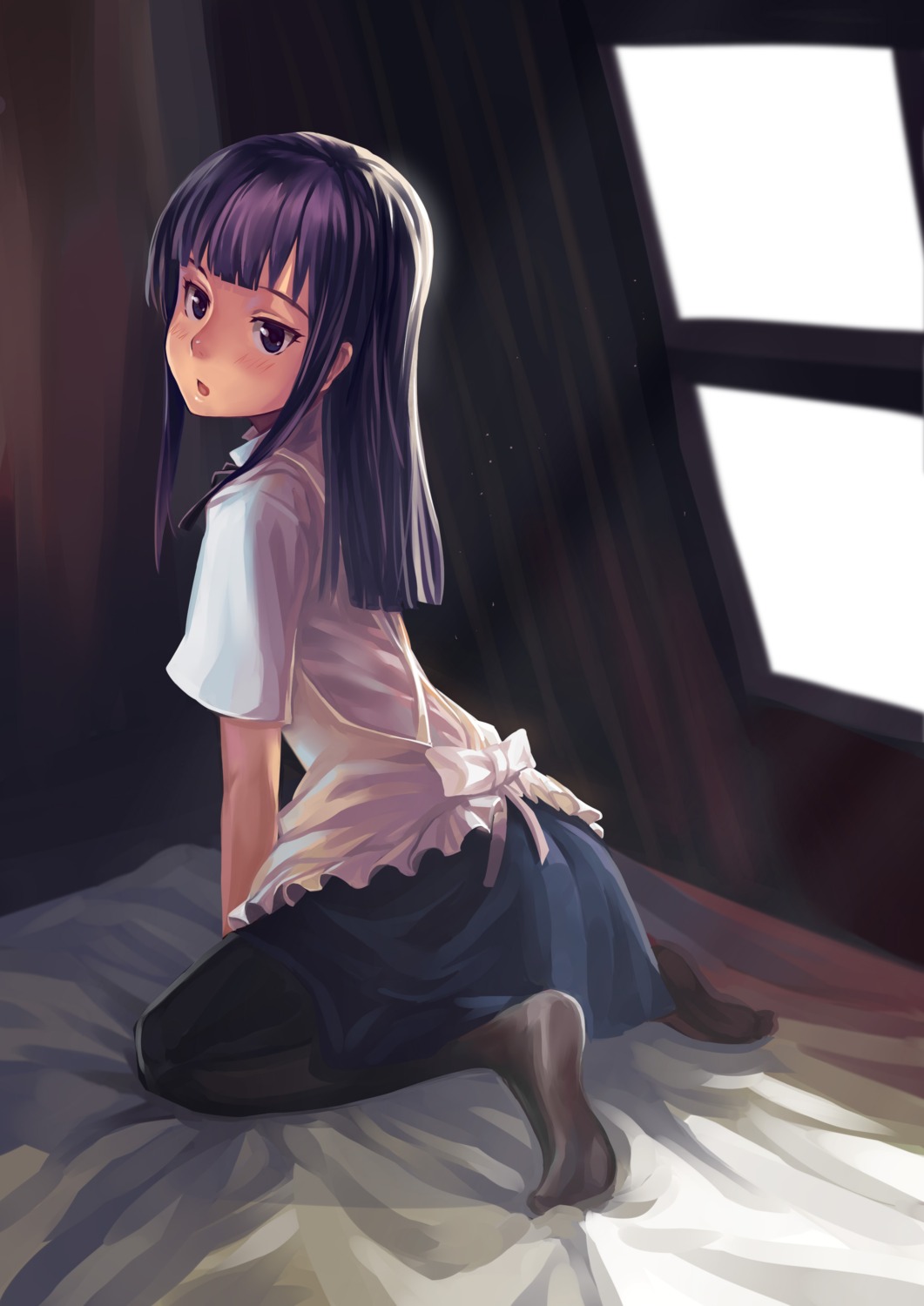 pantyhose, waitress, working!!, xiamianliele, yamada_aoi