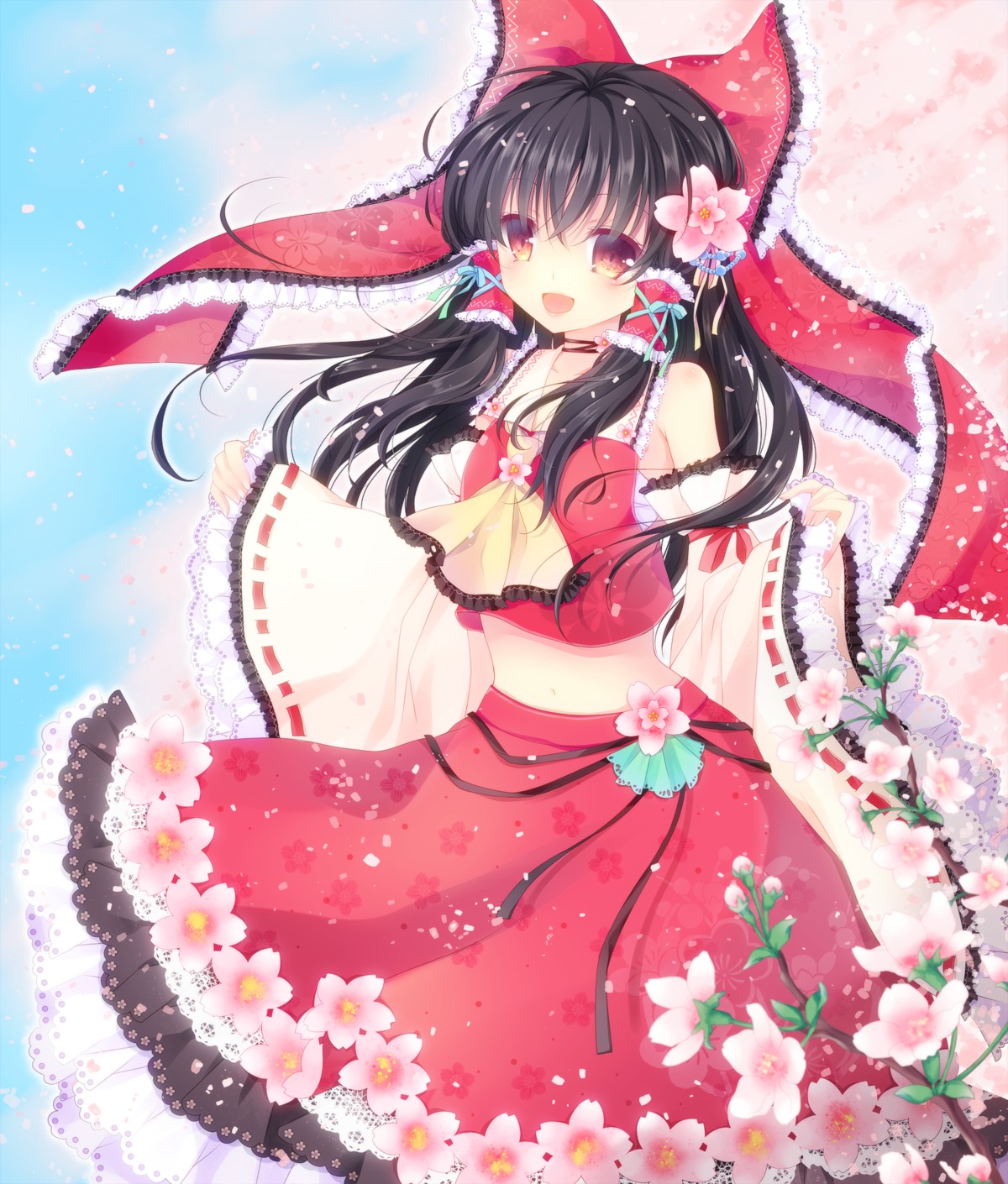 hakurei_reimu, mikazuki_sara, touhou