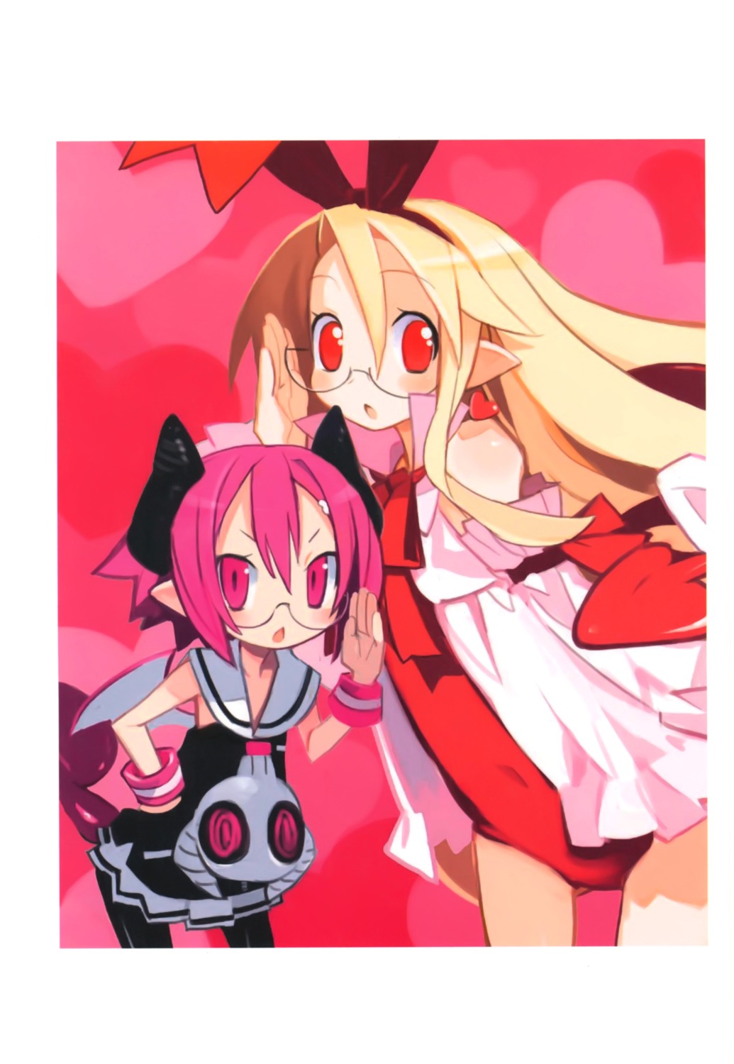 disgaea, flonne, harada_takehito, megane, overfiltered, pantsu, pantyhose, raspberyl
