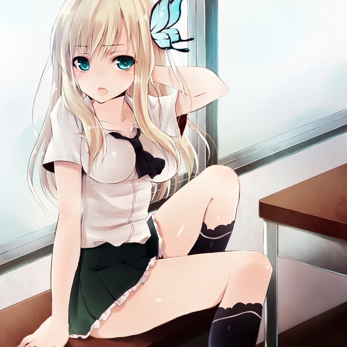aliasing, ayuteishoku, boku_wa_tomodachi_ga_sukunai, kashiwazaki_sena, seifuku