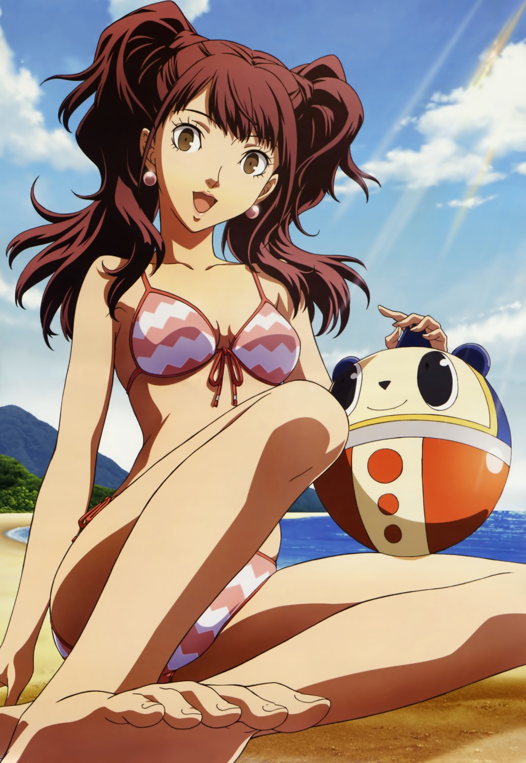 bikini, cleavage, feet, kujikawa_rise, kuma_(persona_4), megaten, nakahara_kiyotaka, persona, persona_4, swimsuits